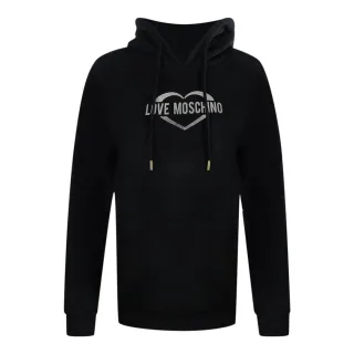 Love Moschino - Kapuzenpullover für Damen, Baumwolle (Schwarz)