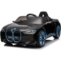 AUKWIK Elektro-Kinderauto Lizenziertes BMW I4 Elektrofahrzeug mit Fernbedienung, für Kinder ab 3, mit USB, MP3, Bluetooth, LED-Lichter, Stoßdämpfendes System, gutes Geschenk