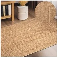 HANSE Home Teppich Juteteppich Teppich Juno, rechteckig, Höhe: 9 mm, Jute, Shape, Handgemacht, Wohnzimmerteppich, Naturteppich, Wohnzimmer