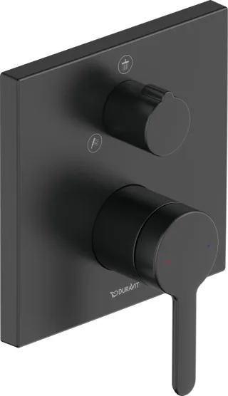 Duravit C.1 Einhebel-Brausemischer Unterputz Schwarz Matt 150x77x150 mm - C14210011046 C14210011046