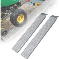 FIVMEN Auffahrrampe Laderampe Verladerampe 2 x Rollstuhlrampe Stahl Motorradrampe Rampe (135cm / 160cm), für PKW, Anhänger, Treppe, Fahrrad Max 400 kg