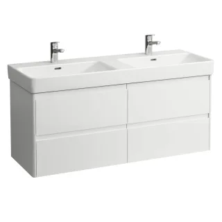 LAUFEN Waschtischunterschrank BASE 2.0 446x1269x515 4 Schubl m. Griffmulde f.WT H814968 weiß glzd, H H4113341082611