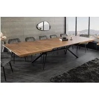 riess-ambiente Esstisch GIANT 200-320cm natur/schwarz-Walnuss, Metall, ausziehbar, 14 Personen (Einzelartikel, 1-St), verlängerbarer Konferenztisch - ideal für große Wohn- und Essbereiche