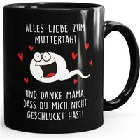MoonWorks Tasse Kaffee-Tasse Danke dass du mich nicht geschluckt hast Geschenk Mama, Keramik