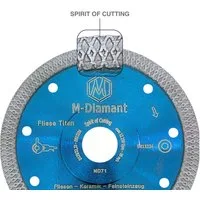 M-Diamant Trennscheiben Fliesenscheibe 125mm Premium und Feinsteinzeug extra dünn, Ø 22.23 mm, (Packung, 1-tlg., 1 Stück), 22,23mm Fliesenscheibe