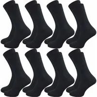 GAWILO Socken für Herren aus 100% Baumwolle - Ohne drückende Naht - mit Komfortbund (8 Paar) in schwarz, grau, blau, weiß & natur - mit handgekettelter Zehenspitze