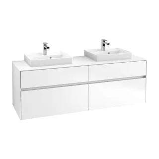 Villeroy & Boch Collaro Waschtischunterschrank C02100MS 160x54,8x50cm, für 2 Waschtische, White Matt