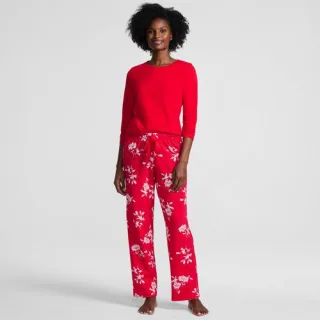 Gemustertes Pyjama-Set aus Baumwoll-Jersey, Damen, size: regular, Grün, Elasthan/Baumwoll-Mischung, by Lands' End