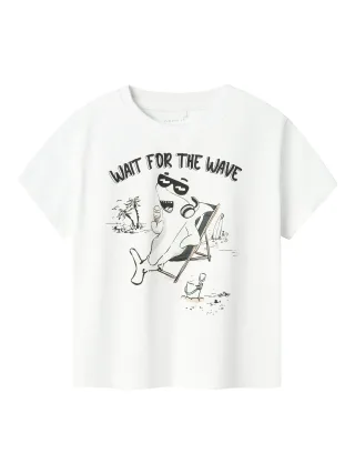 NAME IT - NMMZEKLA NREG SS TOP bright white - Gr. - 98