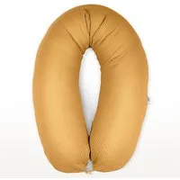SEI Design Stillkissen Seitenschläferkissen XXL Babynest - Baby Erstausstattung Neugeborene, Schwangerschaftskissen 190x30 cm, Schwangerschaftskissen mit Bezug, Musselin Bezug 100% BIO Baumwolle, 100% Vegan