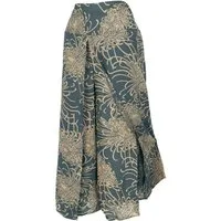 Guru-Shop Relaxhose Palazzohose, offene Boho Sommerhose, Hosenrock.. alternative Bekleidung