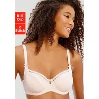 petite fleur by Lascana Bügel-BH (Packung, 2 Stück) aus Baumwolljacquard im Dirndl-Schnitt, Dessous