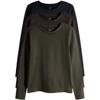 The Set Langarmshirt The Set Gerippte Active Langarmshirts, 3er-Pack (3-tlg)