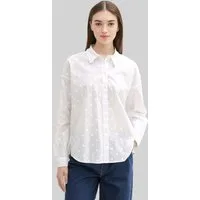 TOM TAILOR Denim Langarmbluse Blusen & Shirts Hemdbluse mit gepunkteter Struktur
