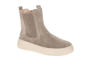 Paul Green Damen Stiefeletten 8253-030 beige Nubuk r?ckseitiger Rei?verschluss