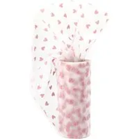 Creativery Stoff, Tüll Stoff Rolle 9m x 15cm Samt Herzen