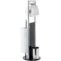 WENKO WC-Garnitur Ravina, Stand WC-Garnitur, Toilettenpapierhalter, Rollenhalter & WC-Bürste