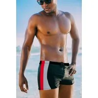 Luvanni Boxer-Badehose Badehose Herren Schnelltrocknende Beachshorts Badeshorts enganliegend Schwimmhose Männer Shorts Hose mit Streifenmuster