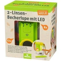 Moses. Verlag Becherlupe Expedition Natur 2-Linsen-Becherlupe mit LED 8x & 13x Vergrößerung