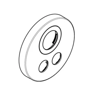 hansgrohe Rosette für vertauschte Anschlüsse 92391000 Therm. Unterputz ShowerSelect S, chrom, Ø 150 mm