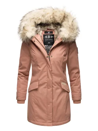 Navahoo Damen Winter Parka Cristal – Premium Kollektion mit Abnehmbarem Kunstfellkragen