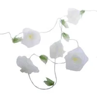 Deko AS Dekoobjekt Rosengirlande mit weißen Organzarosen - 2,5 m - 93122 00