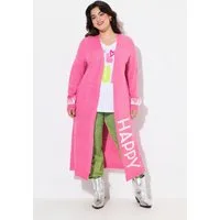 Angel of Style Strickjacke Long-Strickjacke Straight Fit HAPPY-Statements