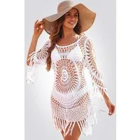 Cupshe Strandkleid Fransenloch Sexy Hohlkreuzbluse