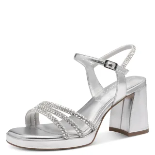 Tamaris - Da.-Sandalette silver glam - Gr. - 36