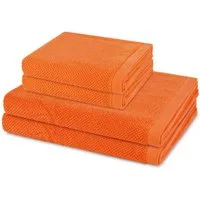 Möve Handtuch Set Bliss, Walkfrottee (Spar-Set, 4-St), 2 X Handtuch 2 X Duschtuch im Set - Baumwolle - Saugstark