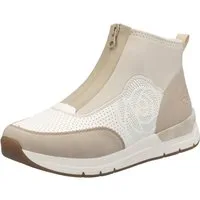 Rieker Keilsneaker, Stiefelette, Boots, Rosenprägung, mit Reißverschluss vorne