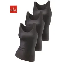 petite fleur by Lascana Achselhemd (3er-Pack) aus reiner Baumwolle, Tanktop, Unterziehshirt