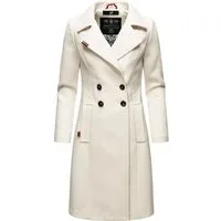 Navahoo Wintermantel Wooly edler Damen Trenchcoat in Wollmantel-Optik