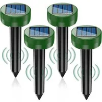FELIXLEO Ultraschall-Tierabwehr Solar Maulwurfschreck Wühlmausschreck Garten, 8-tlg.