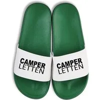 Youth Designz Herren Damen Badelatschen "Camper Letten" Print lustig Geschenk Unisex Badeschuh mit witzigen und stylischen Aufdruck für Männer und Frauen