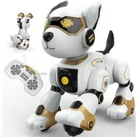 ANYSUN RC-Roboter Roboter Hund Kinder Puzzle Spielzeug Festival Geschenk (Programmierbarer Roboterhund mit Sprachbefehle,Fernbedienung, Berührungssensor), Roboterhund Spielzeug ab 3 Jahre mit Wiederaufladbarer Batterie