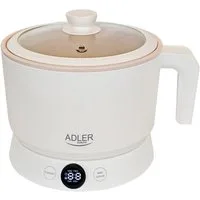 ADLER EUROPE Multikocher AD 6422, 800 W, 1 l Schüssel, LED-Touch-Display, Warmhaltefunktion bis 12 Std., Dampfgaraufsatz