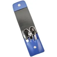 EloModa Maniküre-Kosmetik-Etui 4-teiliges Solingen* Maniküre Set mit echt Leder Etui, Nagelschere, 4 tlg., Made in Germany