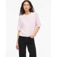 Vila Strickjacke VILIGA 2/4 O-NECK KNIT CARDIGAN - NOOS Materialmix, regular fit