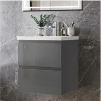 duschspa Waschtisch Waschbecken mit Unterschrank Badmöbel Set Badschrank Waschplatz, Hochglanz, 50-120cm