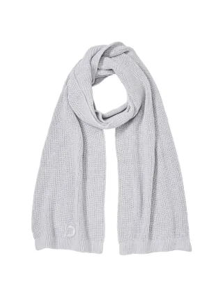 Denim Tom Tailor - Basic Strickschal mit recyceltem Polyester light stone grey melange - Gr. - OS