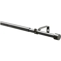 GARDINIA Gardinenstange Gardinenstangen Set Kos, Ø 19 mm, 1-läufig, mit Bohren, Metall, mit Bohren, Schrauben, Wandmontage, Metall, Ø 19/16 mm