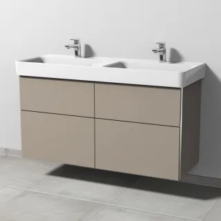 Sanipa 3way Waschtischunterbau zu Laufen Pro S Waschtisch mit 4 Auszügen, Sandgrau-Matt BS78767