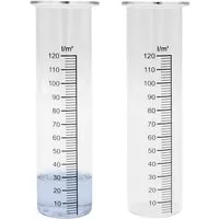 Spetebo Regenmesser Ersatzglas mit Skala 15 x 4 cm - 2er Set Regenmesser (Ersatzglas, Niederschlagsmesser für Wetterstation)