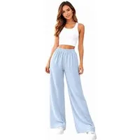 Worldclassca Stoffhose Worldclassca Musselin Stoff Hose Freizeit Sommer Leichte Musselinhose Neue Kollektion - Stilvolle und gemütliche Sommer Mode für Damen