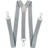 axy Hosenträger Herren Hosenträger 3 robusten Karabiner Verschluss 2,5 cm breit Y-Form verstellbar und elastisch 120cm Lang