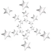FOUORTUNATE-BEE Wandtattoo 40er Set Silberne Stern Spiegelaufkleber für Wand & Schlafzimmer, Spiegel Sterne Wanddeko für Kinderzimmer, Babyzimmer & Wohnzimmer