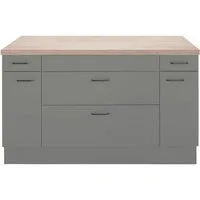 OPTIFIT Kücheninsel Elga, Soft-Close-Funktion, großen Vollauszügen, Stellbreite 150 x 95 cm
