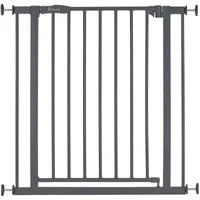 Hauck Türschutzgitter Open N Stop 2, Dark Grey, auch als Treppenschutzgitter verwendbar, 75-80 cm, erweiterbar