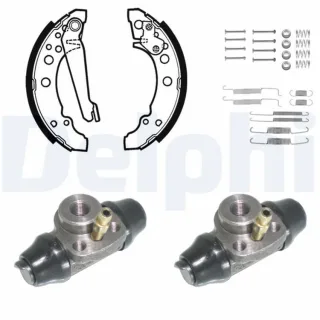 Delphi Bremsbacken vormontiert hinten Audi VW KP717